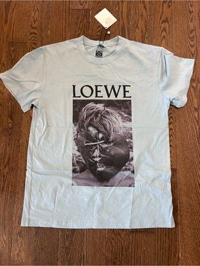Loewe Light Blue Graphic Logo T-Shirt